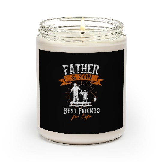 Fisherman Dad Daddy And Son Fishing Fathers Day Ou Scented Candles