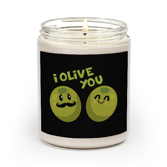 Green olives valentine olive you Scented Candles