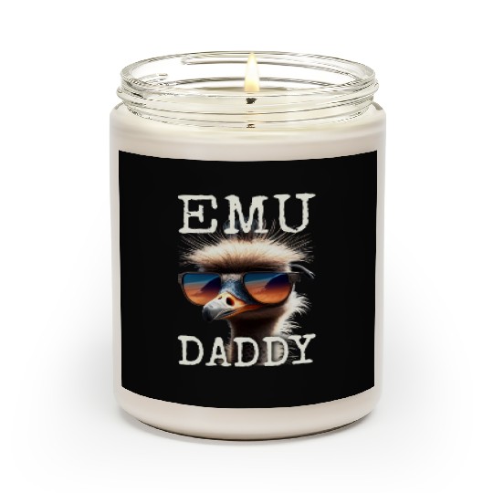 Emu Daddy Ostrich Bird Love Emus Fathers Day Emu Scented Candles