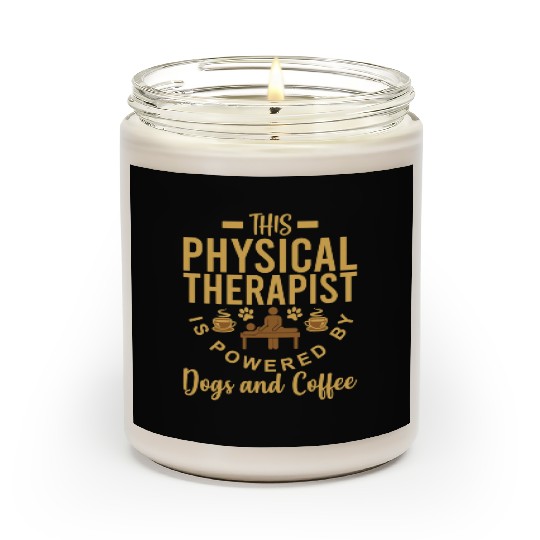 Physical Therapist Scented Candles Dog Lover Coffee