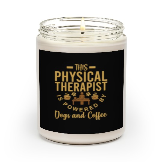 Physical Therapist Scented Candles Dog Lover Coffee