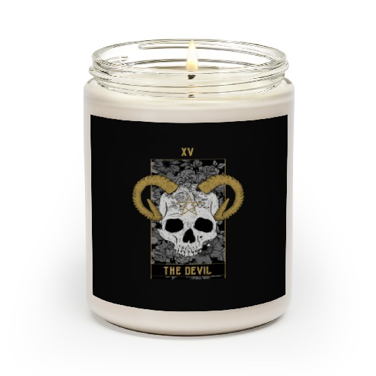The Devil Tarot Card Skull Scented Candles
