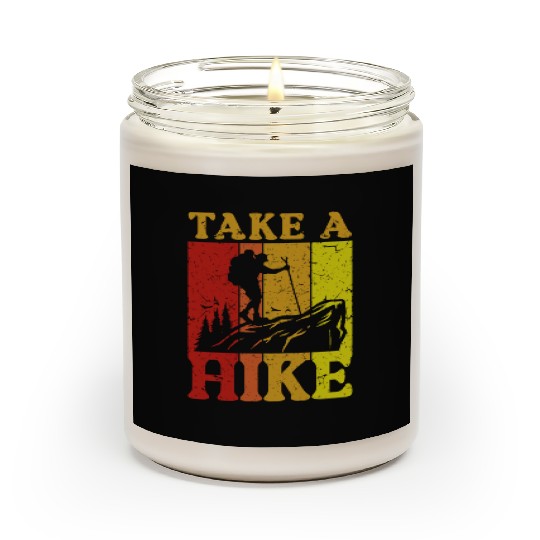 Take a Hike Wanderlust Hiker Hiking Mountains Scented Candles