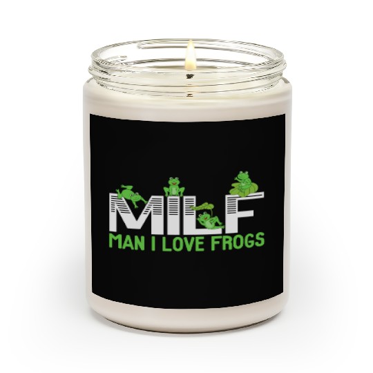Man I Love Frogs Tadpole Amphibian Herpetologist Scented Candles