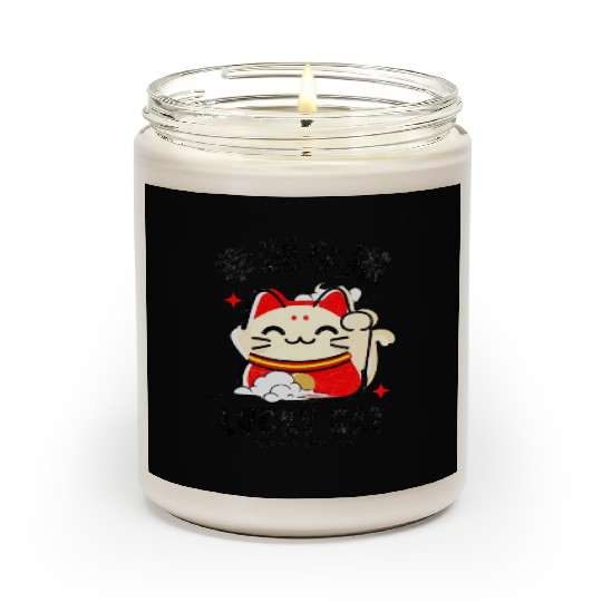 Lucky Cat Tokyo Desing Japanese Writing Scented Candles