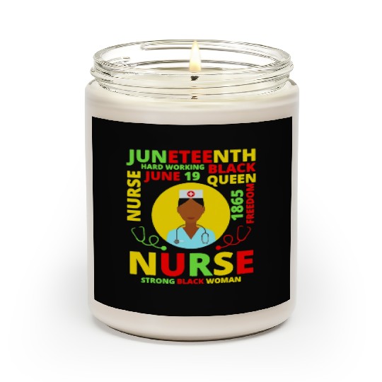 Juneteenth Black Nurse Costume Melanin Black Scented Candles