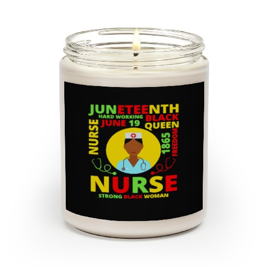 Juneteenth Black Nurse Costume Melanin Black Scented Candles