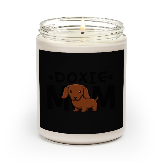 Red Dachshund Mom Doxie Mama Dog Lover Scented Candles