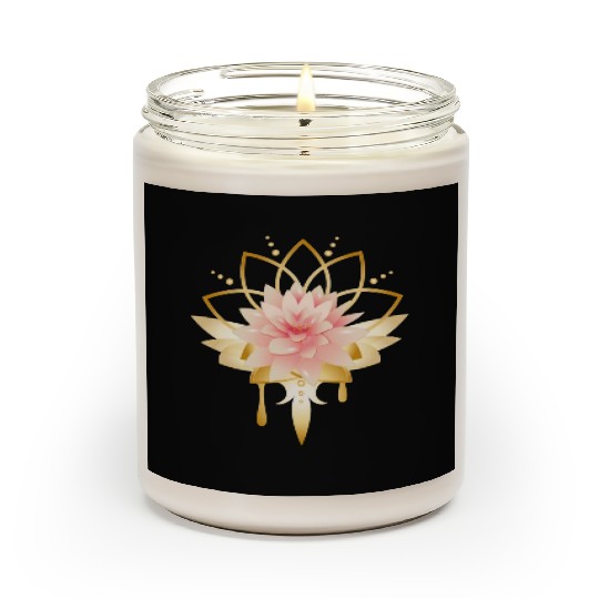 Lotus with gold petals icon Scented Candles