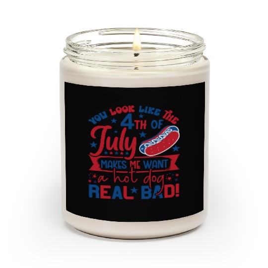look like the 4th of july makes me want a hot dog Scented Candles