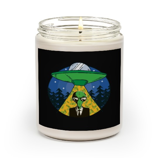 Alien Money Investing Money Lover Space Abduction Scented Candles