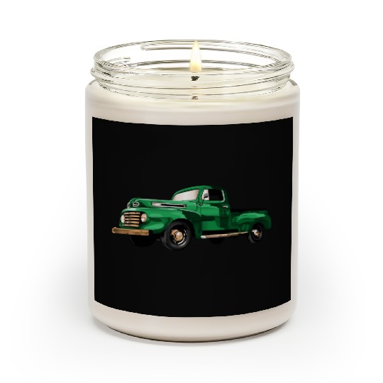 Retro Vintage American Classic Car in green Scented Candles