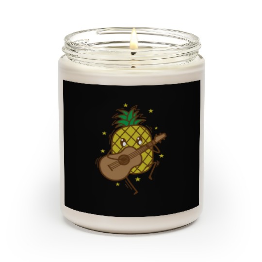 Pineapple plays Guitar tropical sweet Fruit Scented Candles