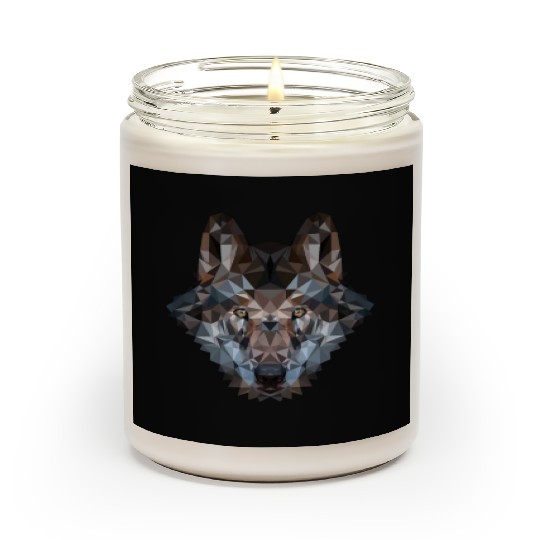 Wolves | Polygon Wolf Head | Low Poly Werewolf Scented Candles