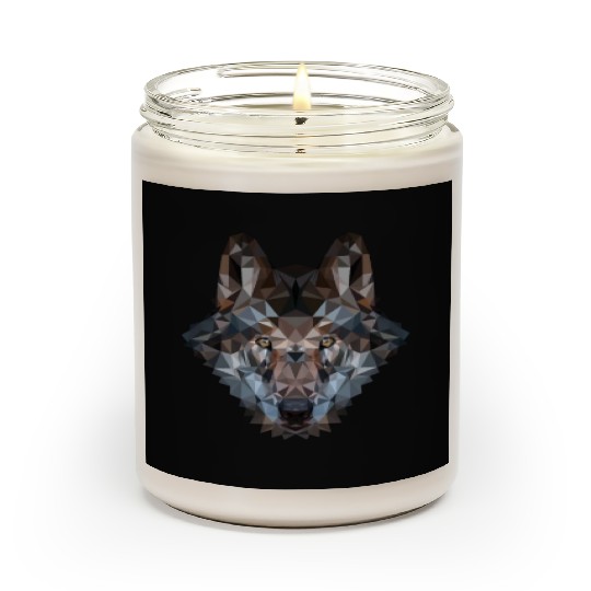 Wolves | Polygon Wolf Head | Low Poly Werewolf Scented Candles