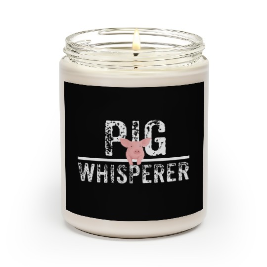 Funny Pig Whisperer Farmer Gift Scented Candles