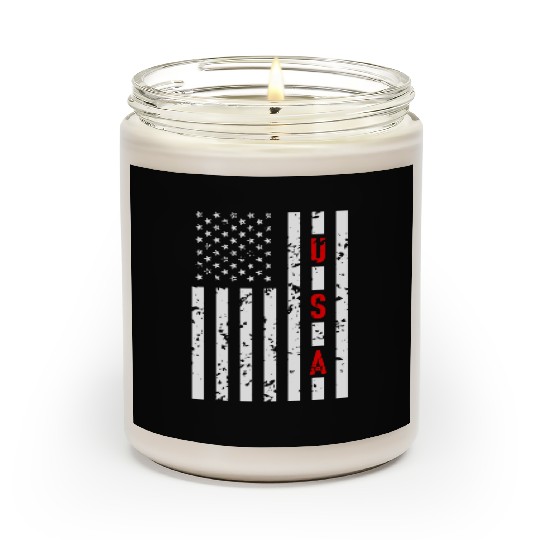 USA Flag Americann Patriotic Fourth of July 4Th In Scented Candles
