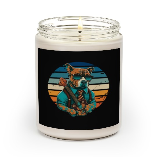 pitbull Sunglasses guitar Scented Candles