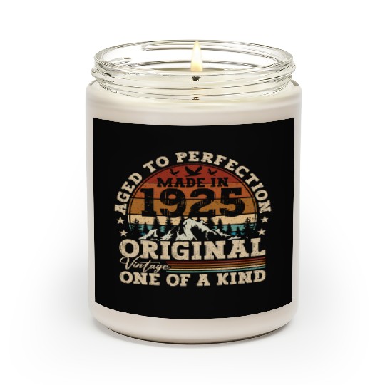 Born in 1925 vintage rainbow retro birthday Scented Candles