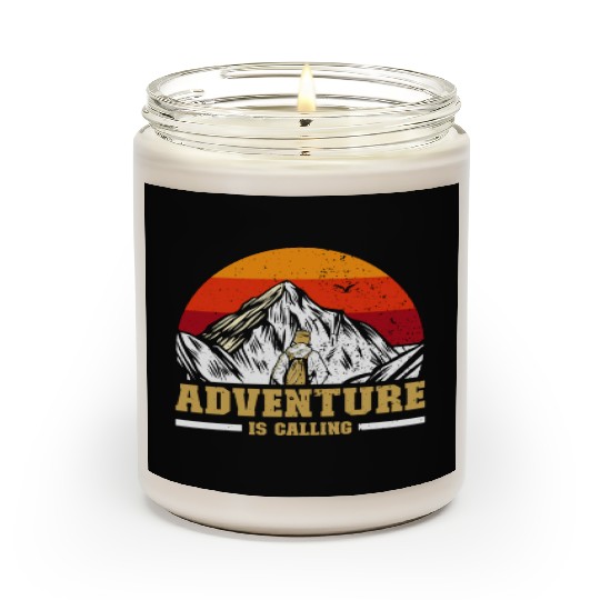Adventure is Calling hiker Mountaineer Climber Scented Candles
