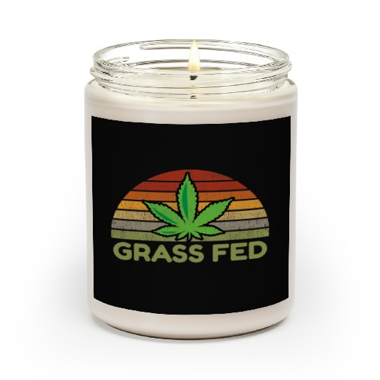 Grass Fed Hemp Farmer Weed Cannabis Marijuana Scented Candles