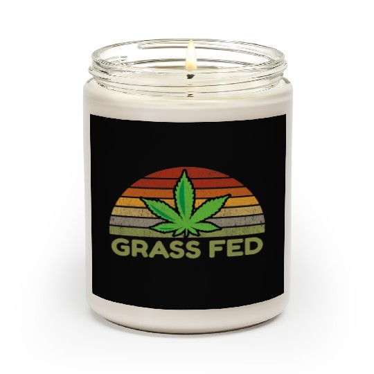Grass Fed Hemp Farmer Weed Cannabis Marijuana Scented Candles