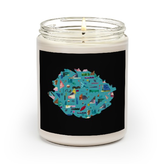 Sailing Boats Multi Blue Scented Candles