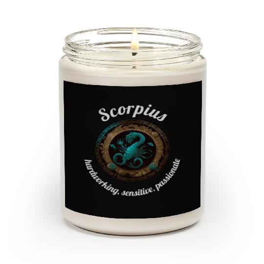 Scorpius Zodiac Sign Scorpio Astronomy Scented Candles