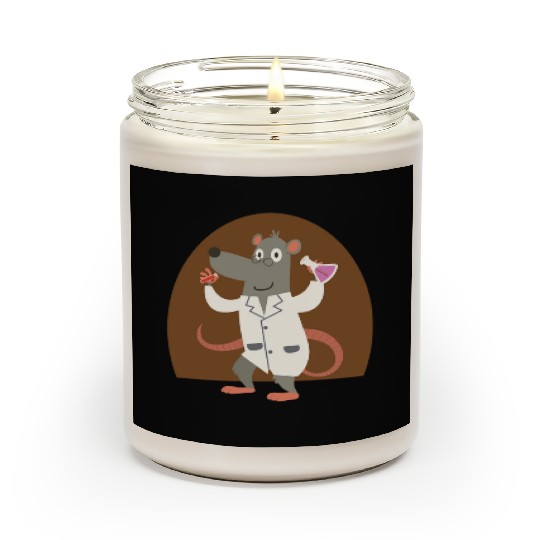 Funny Rat Lab Laboratory Chemist Lover Gift Design Scented Candles