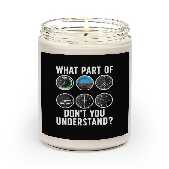 Funny Pilot Art For Men Women Airplane Pilots Scented Candles