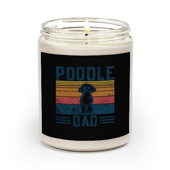 Dog Dad Vintage Poodle Dad Scented Candles