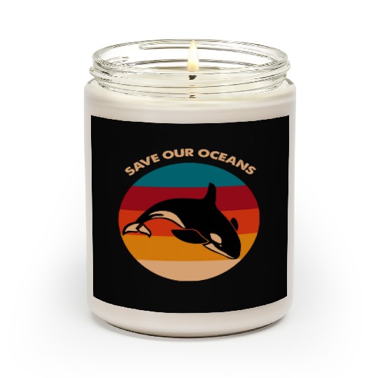 Save Our Oceans Wildlife Orca Whale Climate Change Scented Candles