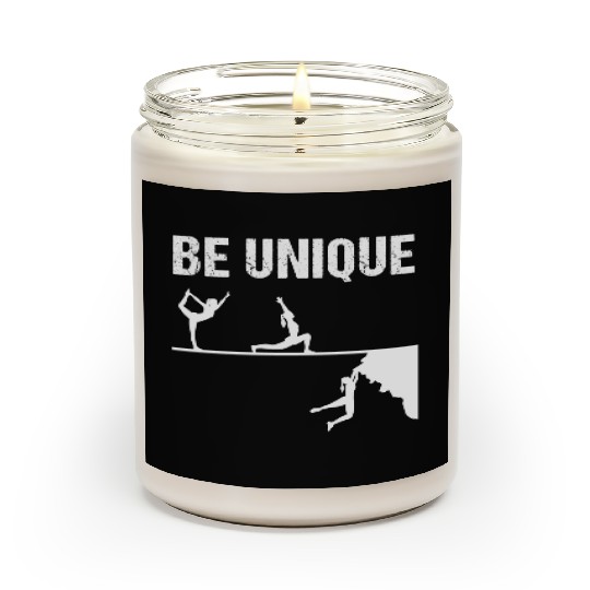 Be Unique Rock Climbing Girl Motivational Design Scented Candles