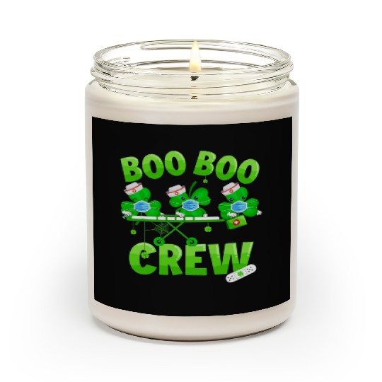 Boo Boo Crew Nurse St Patricks Day Shamrock Scented Candles