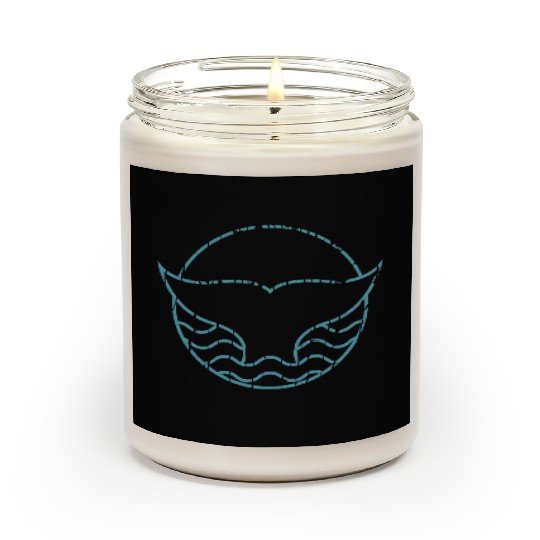 Save The Whales Minimalistic Whale Tail Ocean Scented Candles