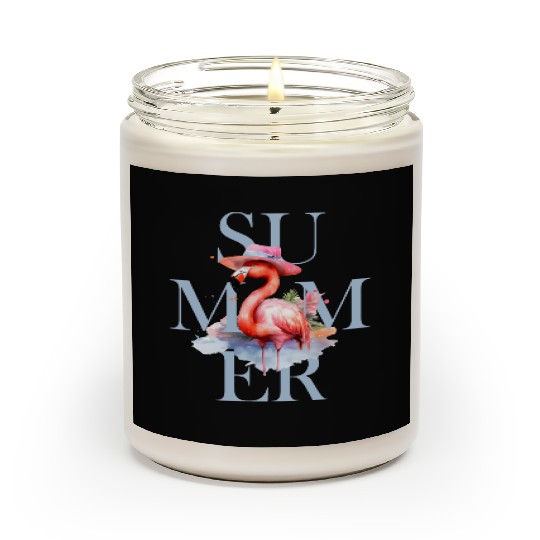 Summer Flamingo Scented Candles
