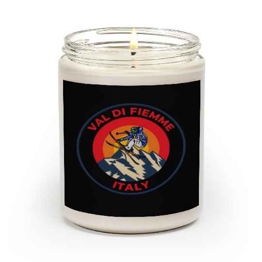 Vintage Cool Skiing in Val Di Fiemme Italy Sunset Scented Candles