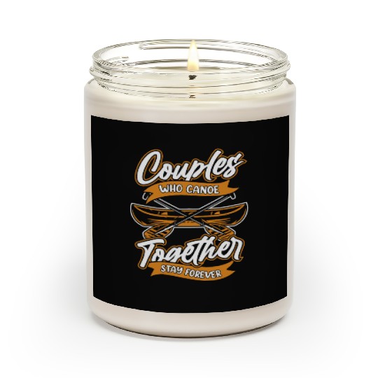 Canoe Canoeing Canoeist Couple Scented Candles