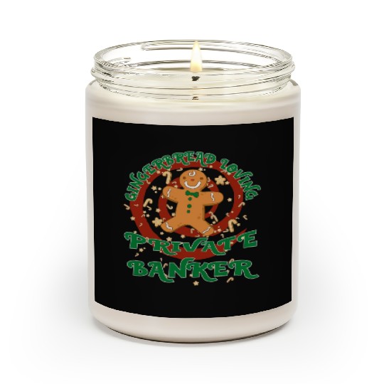 Private Banker Job Gingerbread Funny Xmas Scented Candles