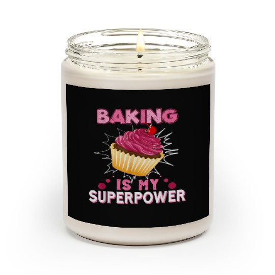 Baking Is My Superpower Delicious Cupcake Baker Scented Candles