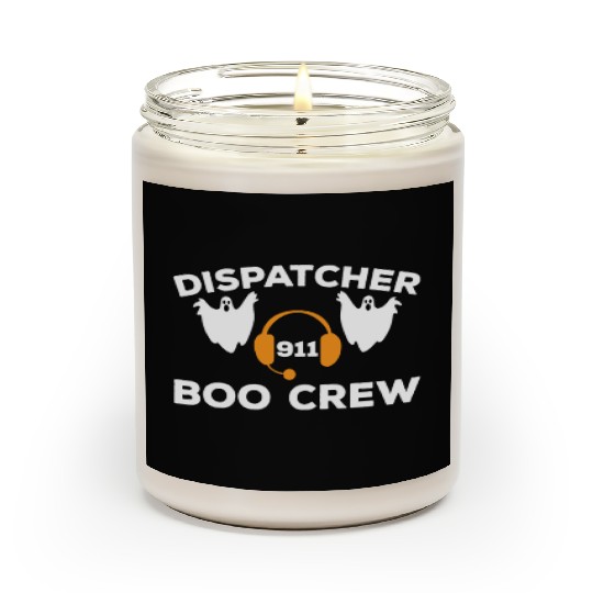 Funny Dispatcher 911 Boo Crew Spooky Halloween Scented Candles