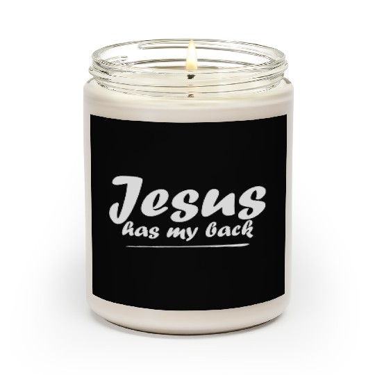 Jesus Has My Back Scented Candles