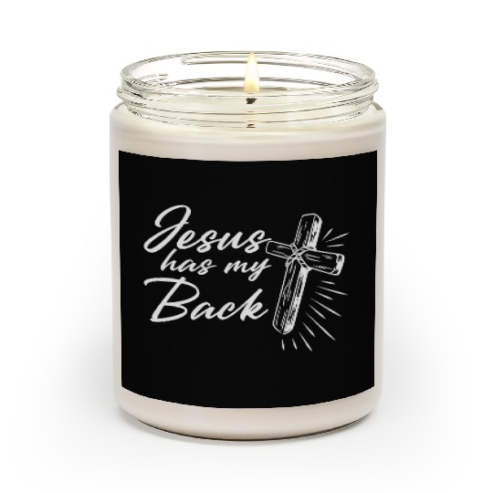 Jesus Has My Back 2 Scented Candles