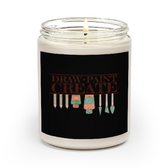 Draw Paint Create For Art Teacher Painter Scented Candles
