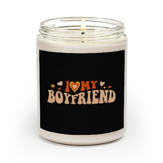 I Love My Boyfriend Groovy Red Heart My Boyfriend Scented Candles