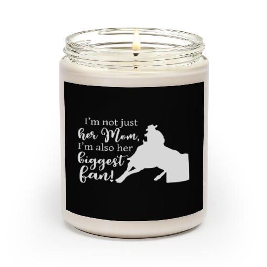 Mom Barrel Racing Horse Riding Racer Back Print Scented Candles