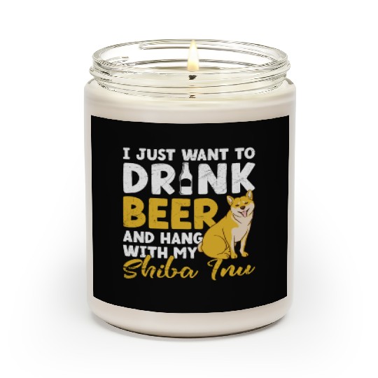 Shiba Inu Dog Lover Puppy Breeder Pet Beer Drinker Scented Candles