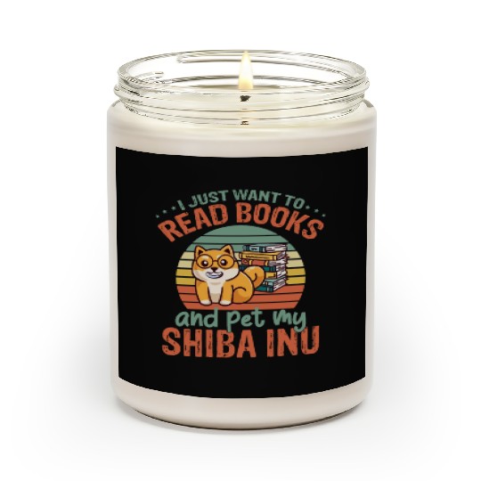 Shiba Inu Dog Lover Puppy Breeder Pet Book Reader Scented Candles