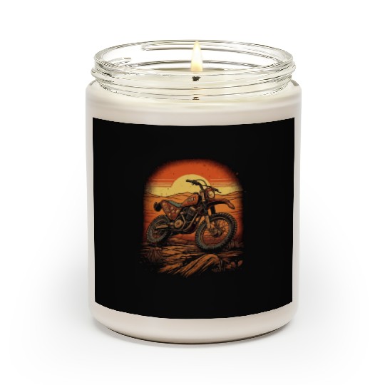 Dirt Bike Motorcycle Motorbike MX Biker Retro Scented Candles