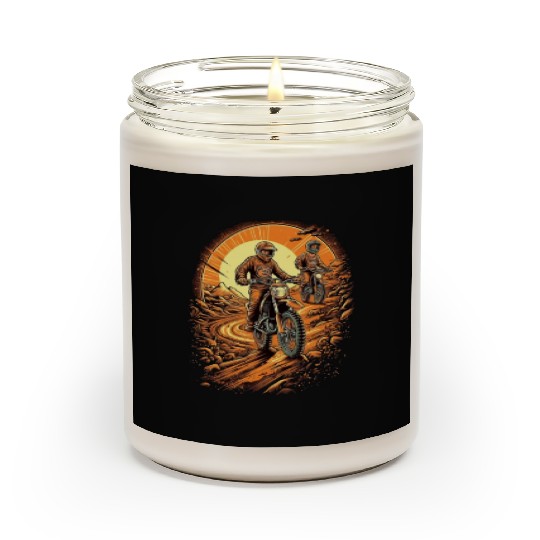 Dirt Bike Father Dad Son Motorcycle Riding Scented Candles